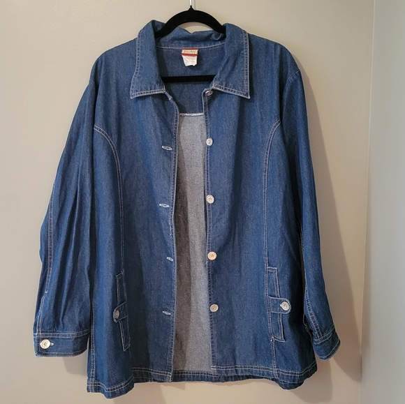 Tudor Court Women's Cotton Denim Button Up Western Jacket size XL - Picture 1 of 6